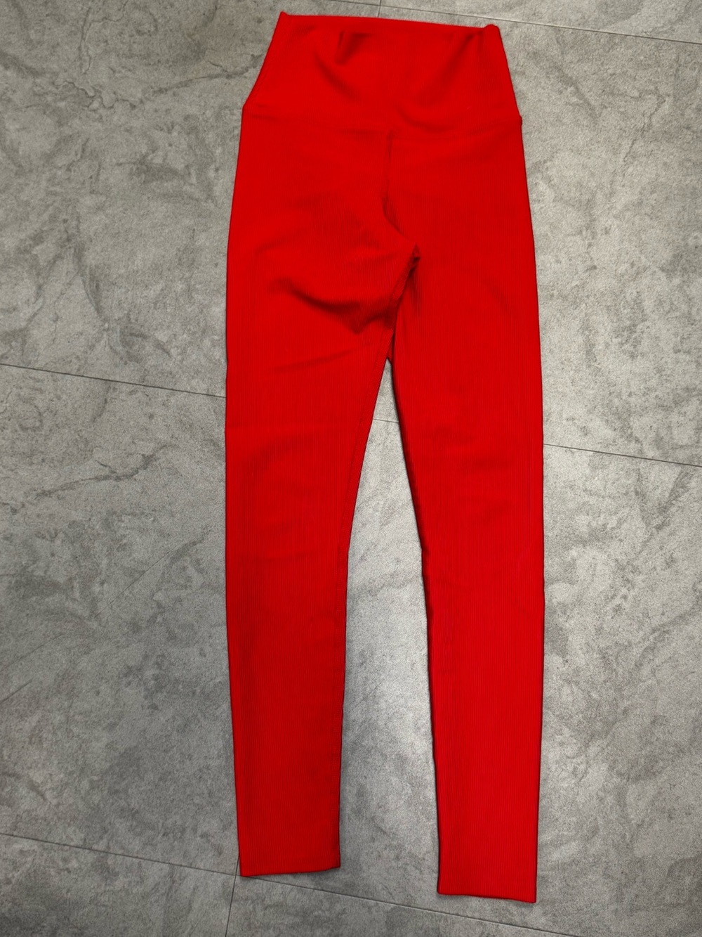 Beach Riot Red Ribbed High-Waist Leggings